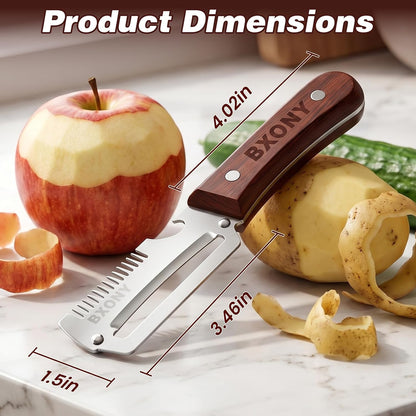 Multifunctional Vegetable Peeler Cabbage Shredder Veggie Chopper Multi Functional Slicer Julienne for Kitchen Stainless Steel Eplucheur Legumes Thickened Fruit Knife Potato Slicer Peelers (3pcs)