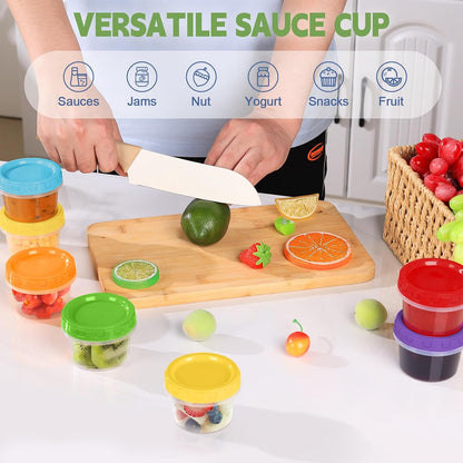 10 oz Plastic Containers with Lids, 12 Pack Stackable Small Freezer Container, Reusable Clear Food Storage Meal Prep Containers for Snack Fruit, Microwave & Dishwasher Safe