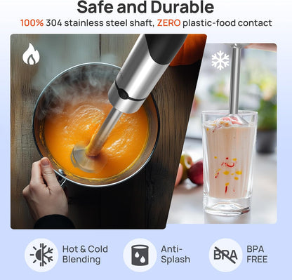Consciot 4 in 1 Immersion Hand Blender Max 1100W, Trigger Speed Control