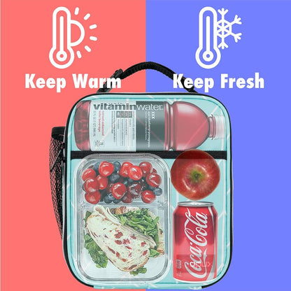 opux Premium Insulated Lunch Box, Soft School Lunch Bag for Kids Boys Girls, Leakproof Small Lunch Pail Men Women Work, Reusable Compact Cooler Tote Lunchbox for Office Adult, Black