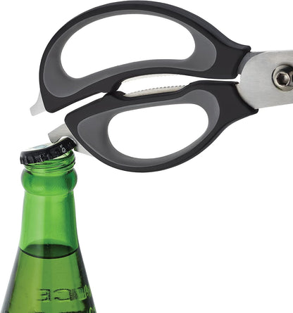 Farberware 4-in-1 Kitchen Scissors, High Carbon Stainless Steel, Black
