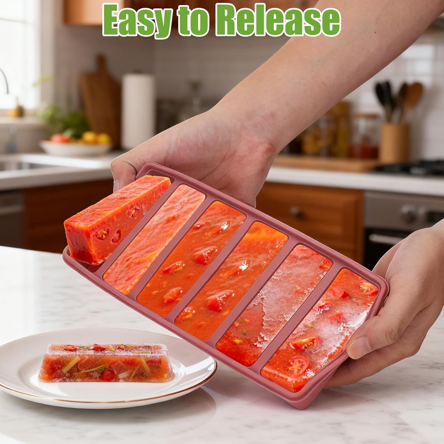Juome Silicone Freezer Trays with Lid for Soup Cubes, 6 Pack Silicone Soup Freezer Molds for Meal Prep, 1& 3& 6-Cup Portion Soups Freezer Containers for Souper Ice Cube Food Storage, Dishwasher Safe