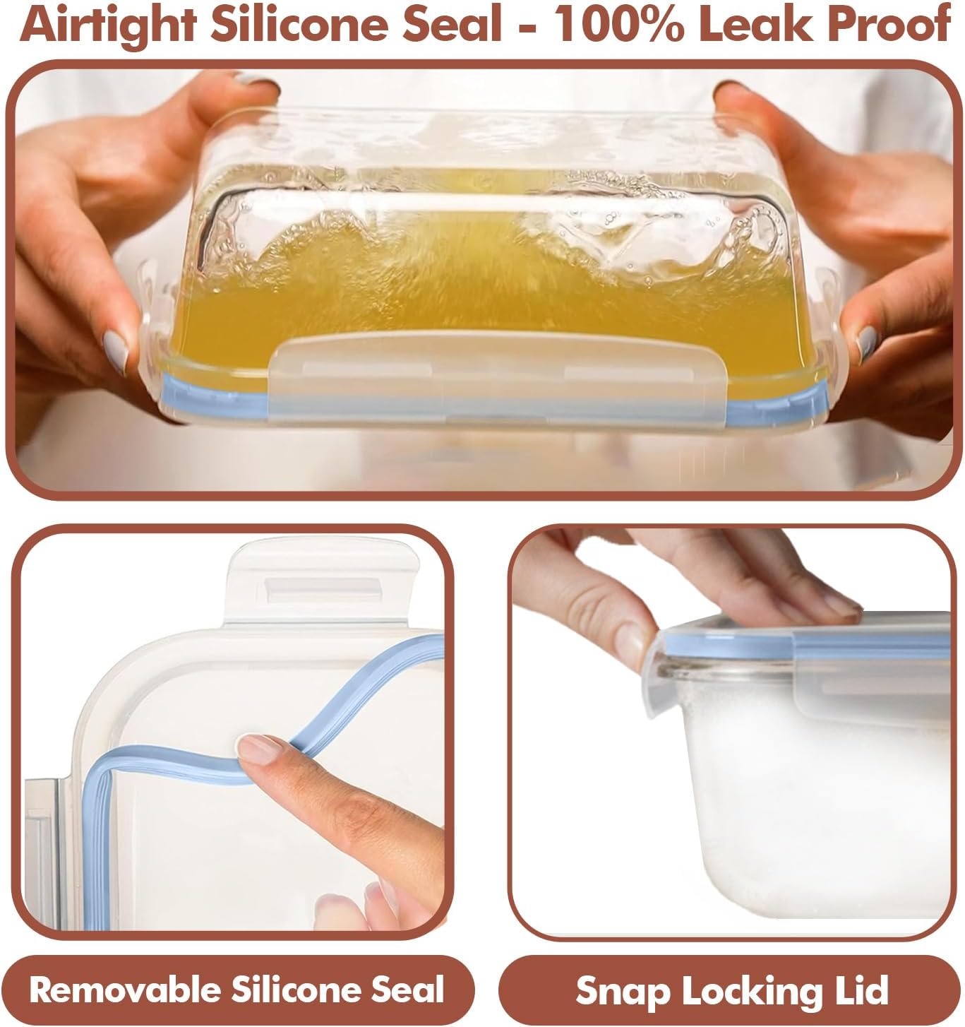 Razab 16 Pc (Set of 8) 30 Oz Glass Meal Prep Containers with Lids, Airtight Large Glass Food Storage Containers, Reusable Leak Proof BPA Free, Freezer to Oven and Dishwasher Safe
