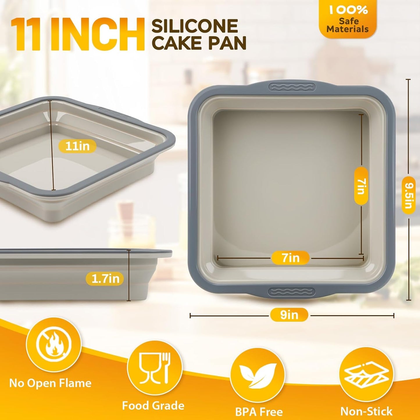 Silicone Muffin Pan, 12 Cups Non-Stick Cupcake Pan, Food-Grade BPA-Free Muffin Tin, Oven-Safe 450 °F, Reinforced Steel Frame, Easy-Grab Handles, Quick-Release 2.3" Baking Molds for Mini Treats