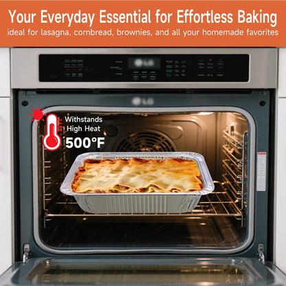 Aluminum Pans with Clear Lids 9x13-10 Pack Aluminum Foil Pans, Heavy Duty Disposable Pans for Cooking, Baking, Meal Prep, Parties & Food Storage