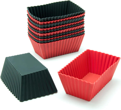 Freshware Cupcake Liners, Pack of 12 Silicone Muffin Cups, 3 Inch Baking Cups, Reusable & Non-stick Cupcake Liners for Party Halloween Christmas, Flower