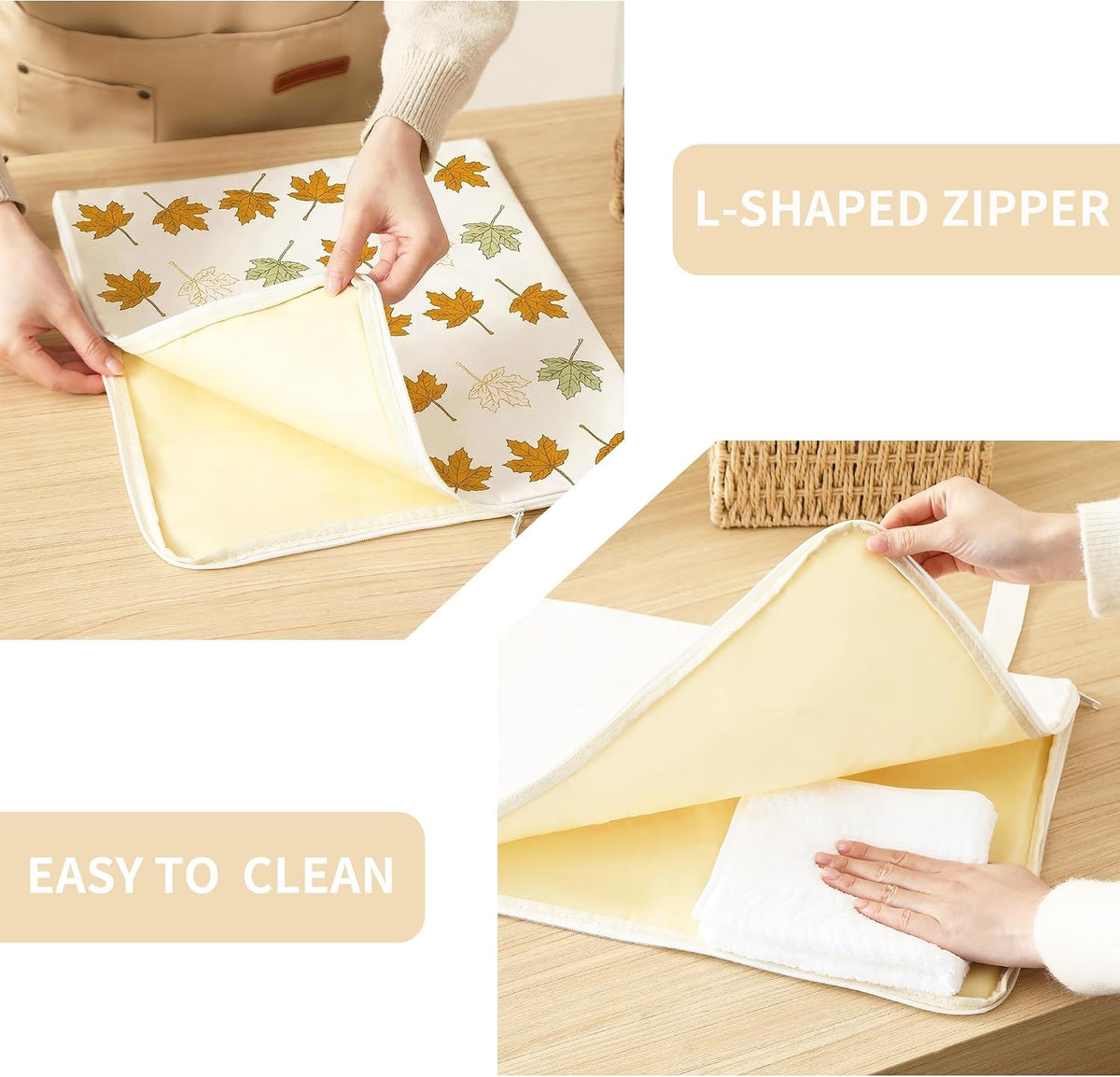 Wide Zipper Access Cotton &Beeswax Bags for Homemade Bread 2 Pack XL Reusable Beeswax Bread Bags for Homemade Bread Freezer Organic Cotton Food Storage Bags to Keep Fresh
