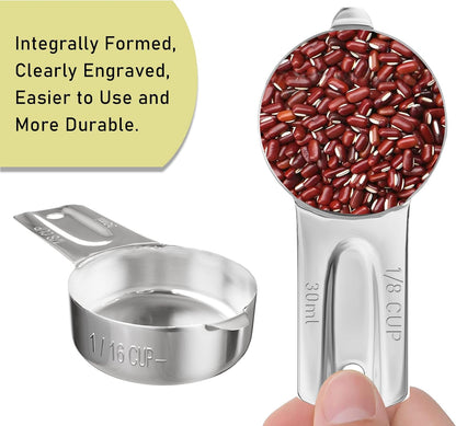 1PCS 3/4Cup (180ml, 6oz) Single Measuring Cup, Stainless Steel Measure Scoop, Metric and US Measurement, Dishwasher Safe