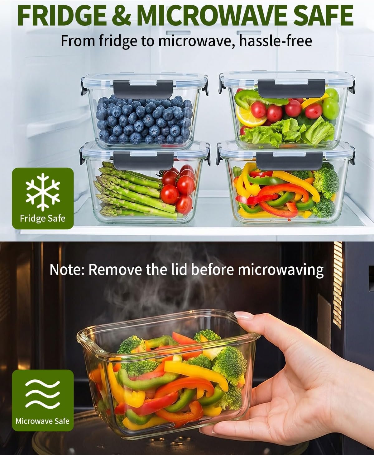 Ankou Airtight Food Storage Container Sets with Lids 6Pcs Pop Containers for Kitchen Pantry Organization BPA-Free Stackable Kitchen Storage Containers for Cereal Flour Sugar (0.5, 1.2, 1.8qt)*2