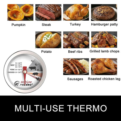 Oven Thermometer 2.75-Inch Dual Scale, 50-300°C/100-600°F, NSF 2‑Pack