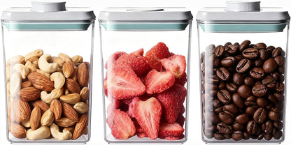 Pop Food Storage Containers Set Large Airtight Food Storage Containers with Pop Lids, Kitchen Pantry Organization and Storage, Cereal, Rice, Flour, Pasta & Snack Container, BPA Free, 2 x 2.8Qt