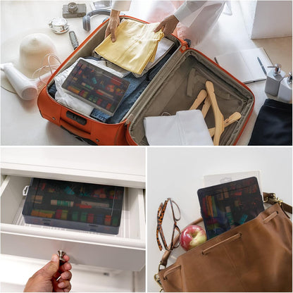 Gbivbe Large 24 Grids Plastic Organizer Box Adjustable Dividers,Clear Storage Box for Jewelry, Art DIY Crafts, Washi Tapes, Beads and Small Parts
