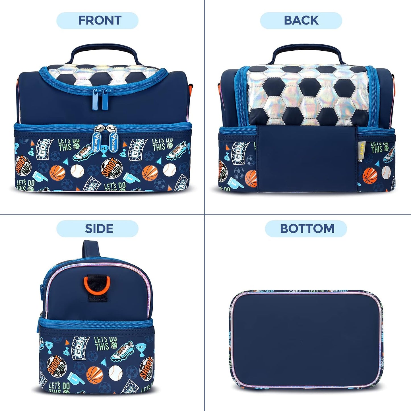 RLGPBON Lunch Bag Kids,Boys Lunch Box,Space Lunch Bag Toddler Teen Boys,School Daycare Cute Travel bags