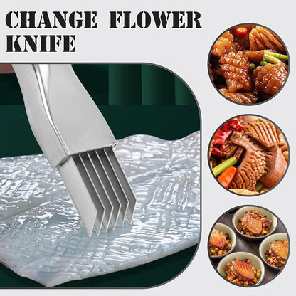 Shred Silk The Knife - Chopped Green Onion Knife - Kitchen Vegetable Cutter Sharp Scallion Shredding Cutter Shred Slicer Household Multifunctional Food Slicer Home Kitchen Gadget (1, Gold)