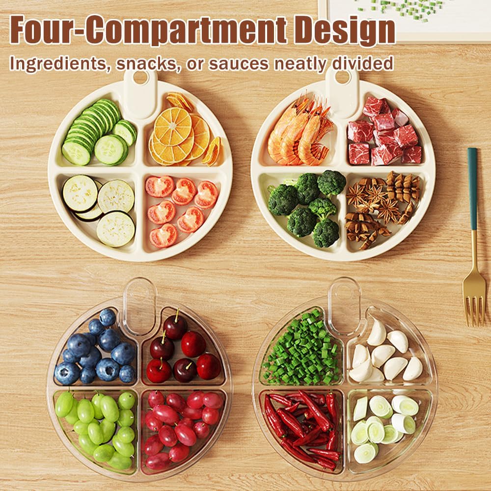 OULIGET Heart Chip Dip Serving Platter Set,Plastic Dumpling Plates with Sauce Compartment,Divided Snack Serving Dishes for Appetizer Sushi Taco Salsa Charcuterie,2 Pieces,White and Transparent