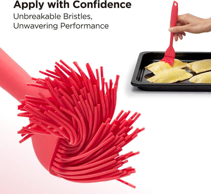 Kitchen Mama WaltzGrip Platinum Silicone Basting Pastry Brush, Yellow