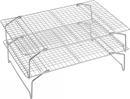 P&P CHEF 4 Tier Stackable Cooling Racks for Cooking and Baking, 15" x 10"