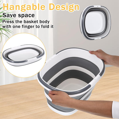 2Pcs Foldable Ice Bucket 3 Gallon Large Drink Buckets for Parties Portable Collapsible Beverage Tub with 2 Scoops for Champagne Cocktails Wine Fruit Cooling for Mimosa Bar Supplies