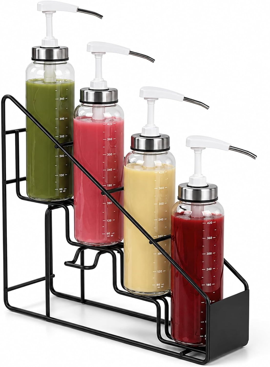 Restaurantware Black Iron Horizontal Portion Cup Lid Organizer