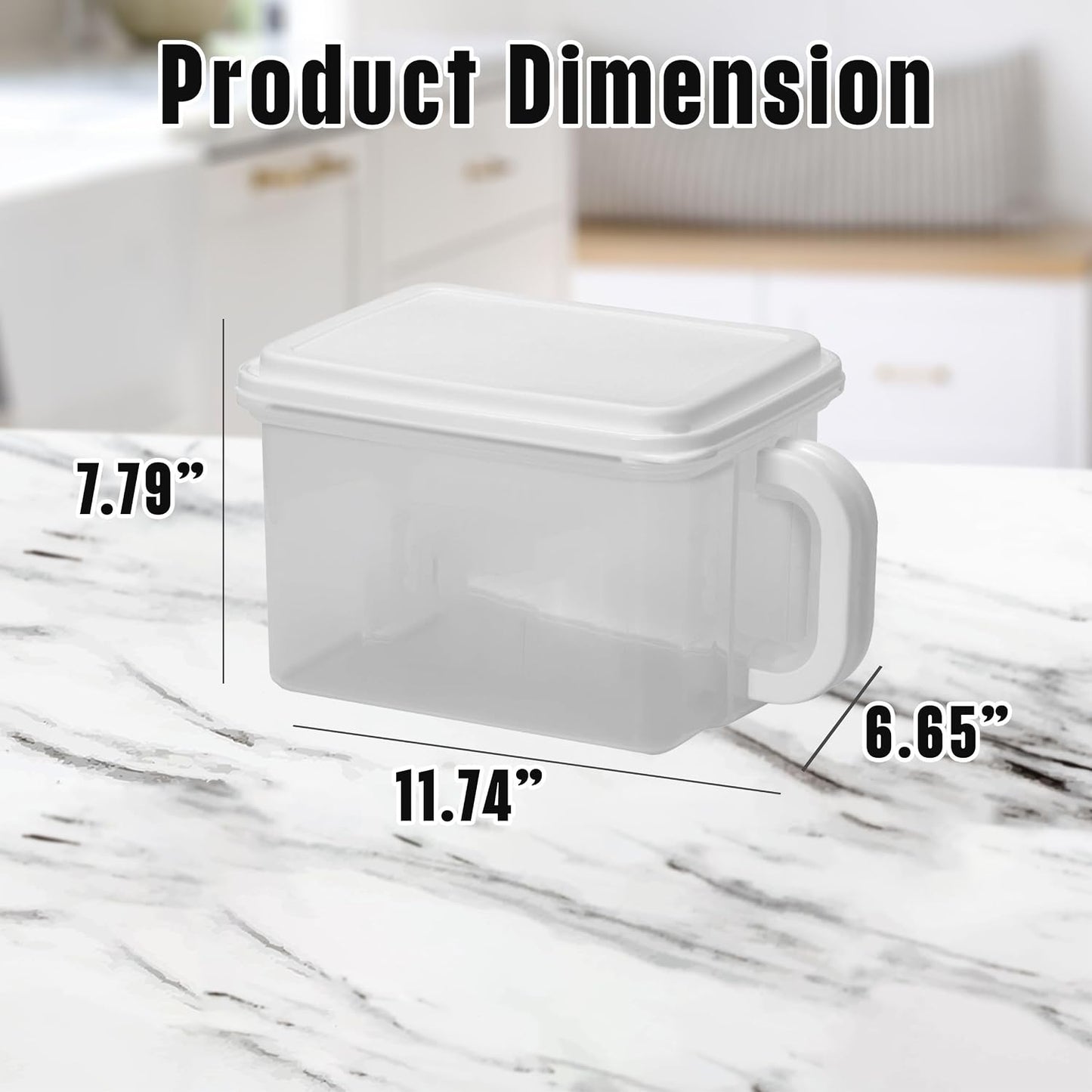 Buddeez Cereal Containers Storage - Airtight Food Storage Containers with Lids - BPA Free Plastic Food Dispenser 21 Cup White