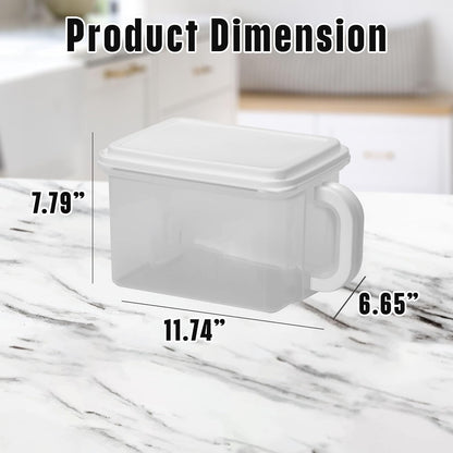 Buddeez Cereal Containers Storage - Airtight Food Storage Containers with Lids - BPA Free Plastic Food Dispenser 21 Cup White