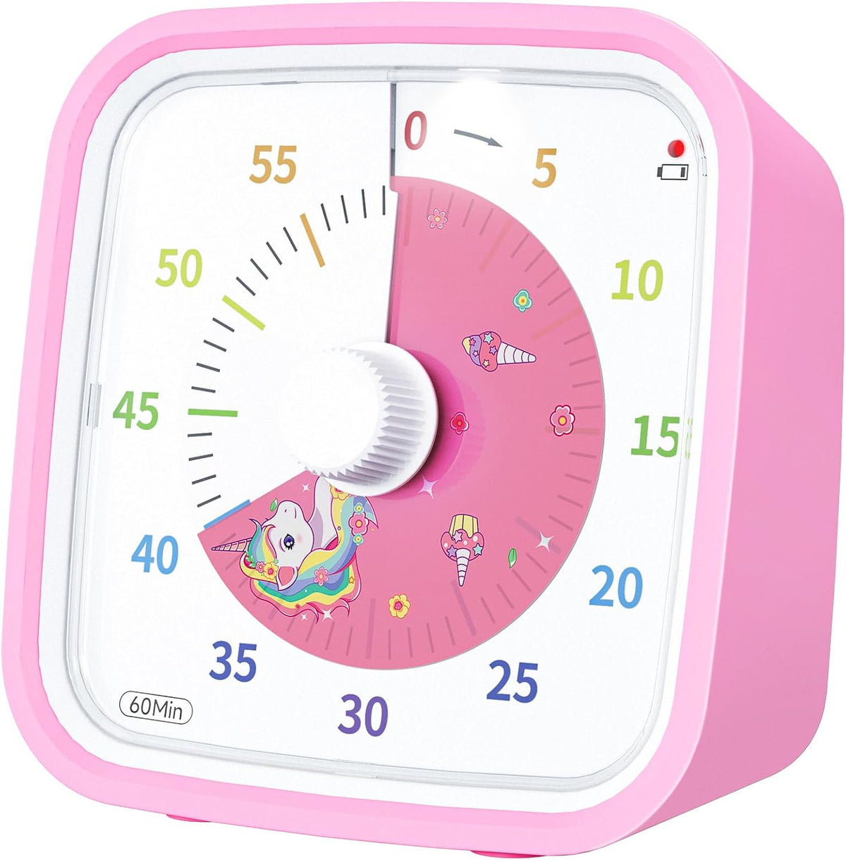 Yunbaoit Rainbow Visual Timer for Kids, 60-min Countdown Timer, Blue