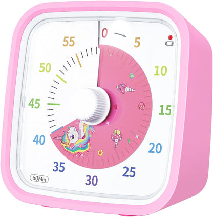 Yunbaoit Rainbow Visual Timer for Kids, 60-min Countdown Timer, Blue