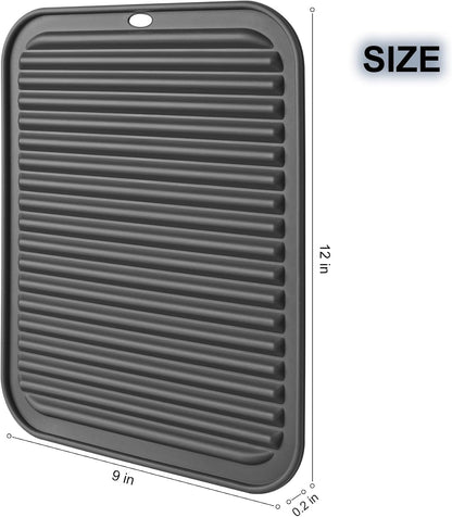 HOTEC 2-Pack Silicone Trivets, Classic Blue