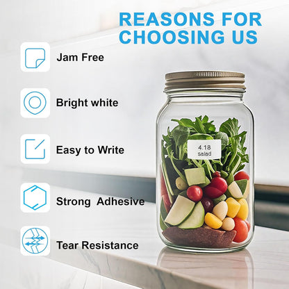 1200 Removable Freezer Labels 1x2 Inch Waterproof, Oil & Tear Resistant Blank Food Labels, Easy Peel No Residue Perfect for Refrigerator, Jars & Pantry Storage
