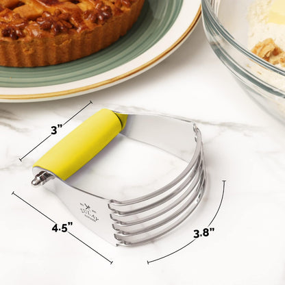 Zulay Premium Multi-purpose Stainless Steel Bench Scraper & Chopper, Easy to Read Etched Markings for Perfect Cuts, Quick & Easy Multi-use Dough Scraper, Dough Cutter & Pastry Scraper (Black)