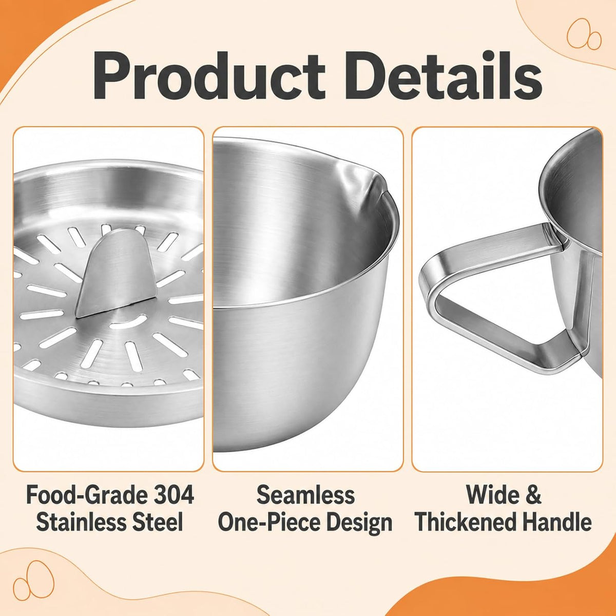 Egg Yolk Separator with Bowl and Lid, 17 oz / 500 ml Bowl, 5-Egg Capacity