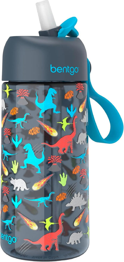 Bentgo Kids Water Bottle - Leak-Proof, Durable Tritan PFAS- & BPA-Free 15 fl oz, Kids/Toddlers Ages 3+ for School & Sports; Bite & Sip Spout, Carrying Handle, Dishwasher Safe (Unicorn)