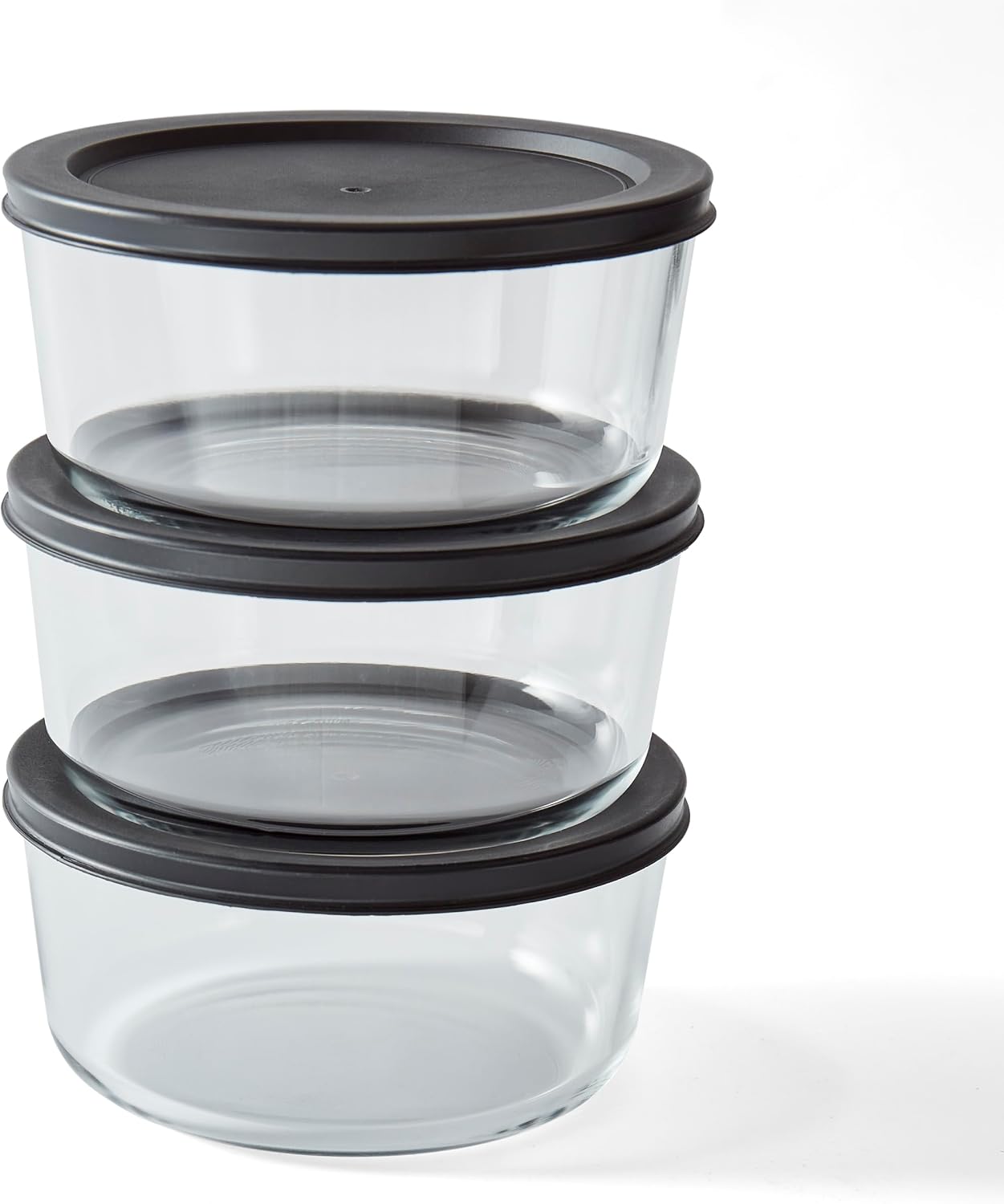 6-Piece Glass Food Storage Containers Set (3 Containers + 3 BPA-Free Lids) | 2-Cup, Leakproof | Microwave, Freezer, Oven & Dishwasher Safe | Ideal for Meal Prep & Pantry Organization, Pistachio