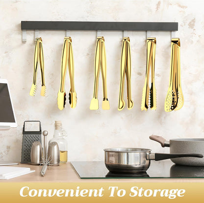 Chengu 12 Pack Stainless Steel Kitchen Tongs 7/9/12 Inches Food Serving Tongs Non Stick Cooking Clips for Kitchen Cooking Barbecue Buffet Wedding Family Gathering Grill Salad