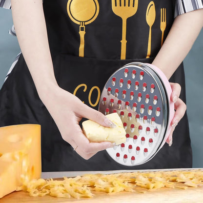 Cheese Grater Citrus Lemon Zester with Food Storage Container & Lid - Perfect For Hard Parmesan Or Soft Cheddar Cheeses, Ginger, Vegetables, Butter, Chocolate & Nutmeg (White)