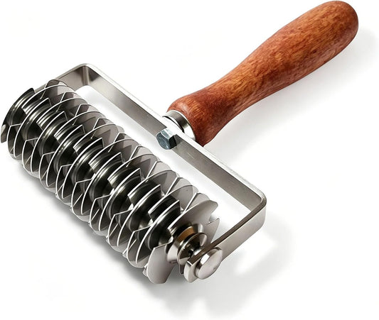 Pastry Lattice Roller Cutter - Stainless Steel Dough Mesh Tool for Baking Pie Pizza Beef Wellington