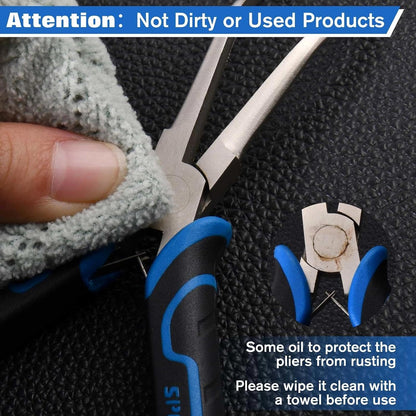 SPEEDWOX Long Reach Bent Needle Nose Pliers With Smooth Jaw Angled Needle Nose Pliers For Jewelry Making Fish Bone Pliers Tweezers Bent Chain Nose Pliers For Wire Bending And Small Object Gripping
