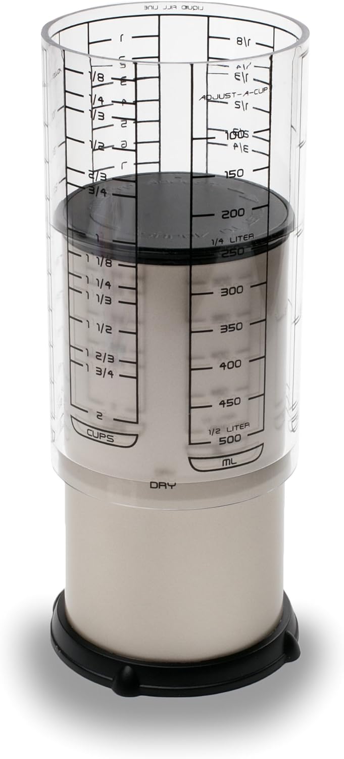 KitchenArt Professional Series 2 Cup Adjust-A-Cup, Champagne Satin, Adjustable, 1/8 to 2-Cup