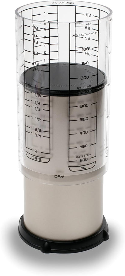 KitchenArt Professional Series 2 Cup Adjust-A-Cup, Champagne Satin, Adjustable, 1/8 to 2-Cup
