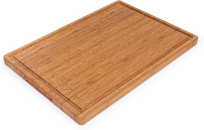 Bamboo Cutting Board Set of 3, Reversible Wood Cutting Boards for Kitchen
