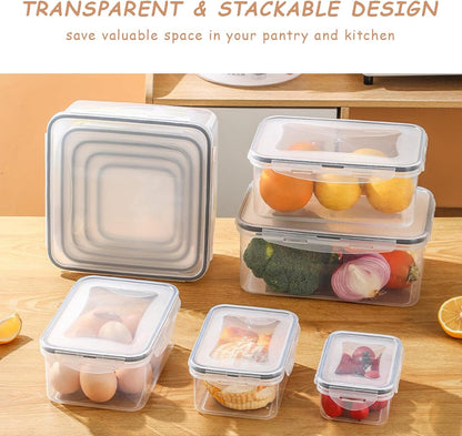 40 Pcs 84oz Large Food Storage Containers with Lids, Reusable Meal Prep Containers for Kitchen Storage, Airtight Leakproof & BPA-Free Freezer, Microwave & Dishwasher Safe
