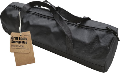 BBQ Accessories Storage Bag, Tool Bag for Barbecue Tools Storage, Grill Accessory Storage, Outdoor Camping Barbecue Carry Bag,Can Hold Grill Utensils Up to 18", BBQ Gifts for Men