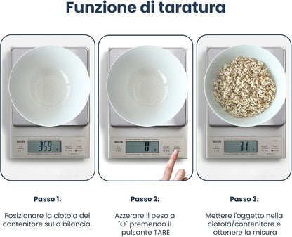 TANITA 3 Kg KD-321 Digital Kitchen Scale, Silver