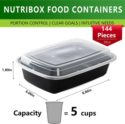 28oz Meal Prep Containers Bulk 48 Set with Forks and Lids - To Go Food Containers 1 Compartment Snack Container Reusable Food Storage Containers, Freezer Safe and Leakproof Plastic Lunch Take Out Box