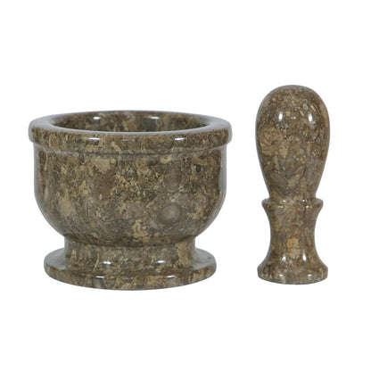 Mortar and Pestle Set – Large Stone Grinder with Polished Bowl & Non-Slip Base | Elegant Onyx Marble Kitchen Tool for Spices, Herbs & Guacamole