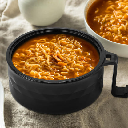 2 Sets 40 oz Microwave Ramen Bowl with Handles, Yellow,Orange