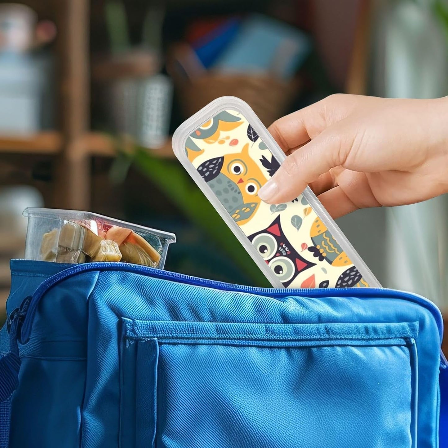 3-Piece Kids Silverware Set With Storage Case, Stainless Steel Reusable Children Safe Knife Spoon Fork Set Animal Cartoon Owls Cute Children Flatware Set For Kids Lunch Box