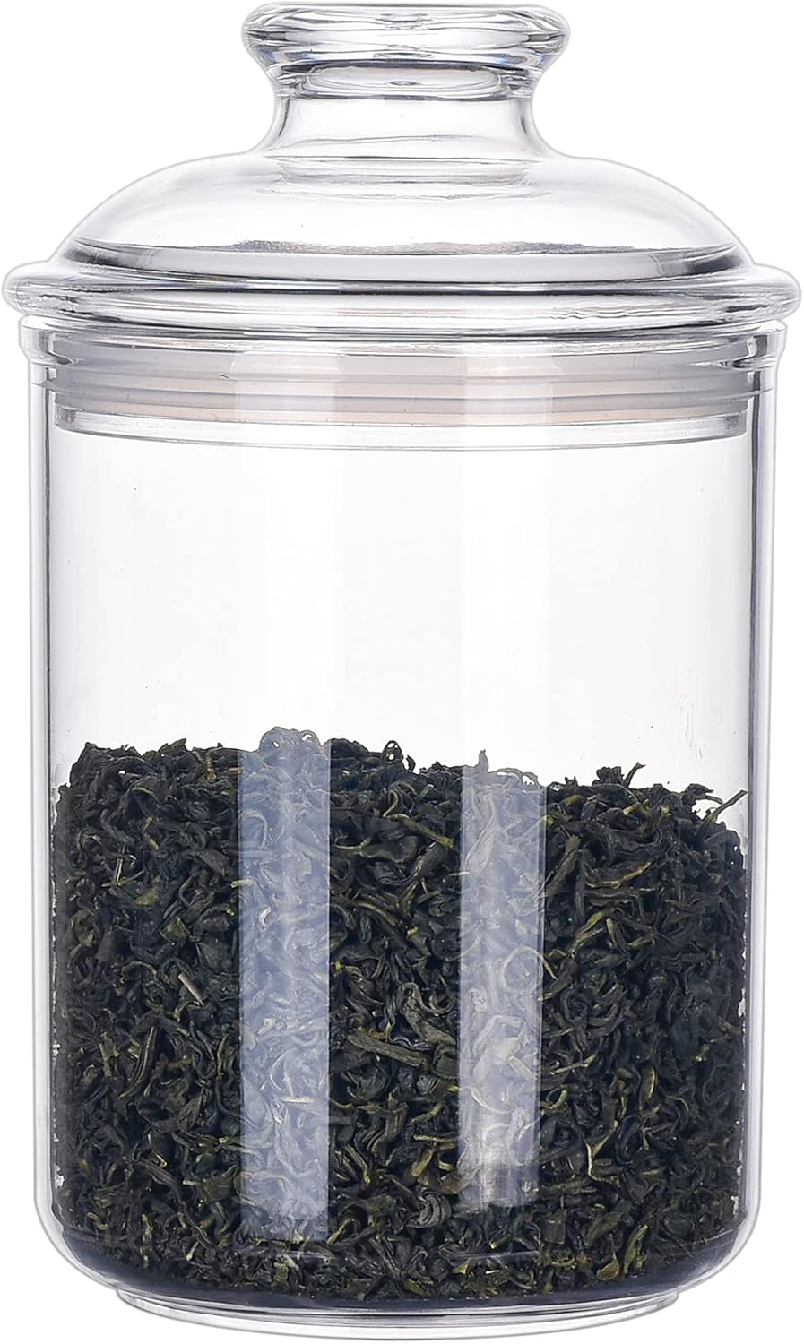 64 oz Reinforced Large Acrylic Canister with Locking Clamp, Airtight Flip Jar | Food Storage Container for Flour, Sugar, Coffee, Candy, Cookie etc