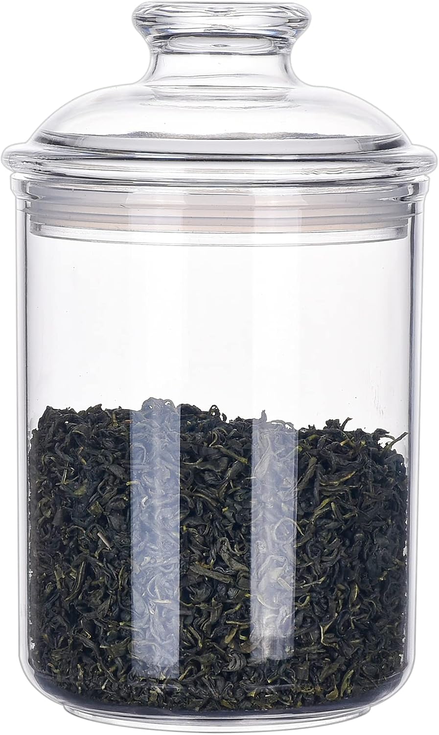 64 oz Reinforced Large Acrylic Canister with Locking Clamp, Airtight Flip Jar | Food Storage Container for Flour, Sugar, Coffee, Candy, Cookie etc