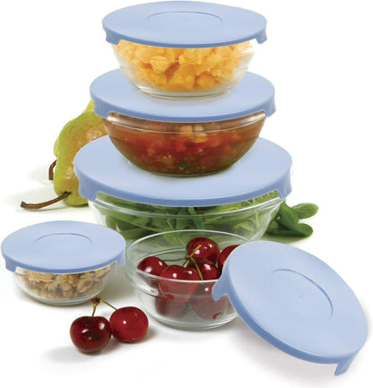 Norpro 10-Piece Nesting Glass Mixing/Storage Bowls with Lids